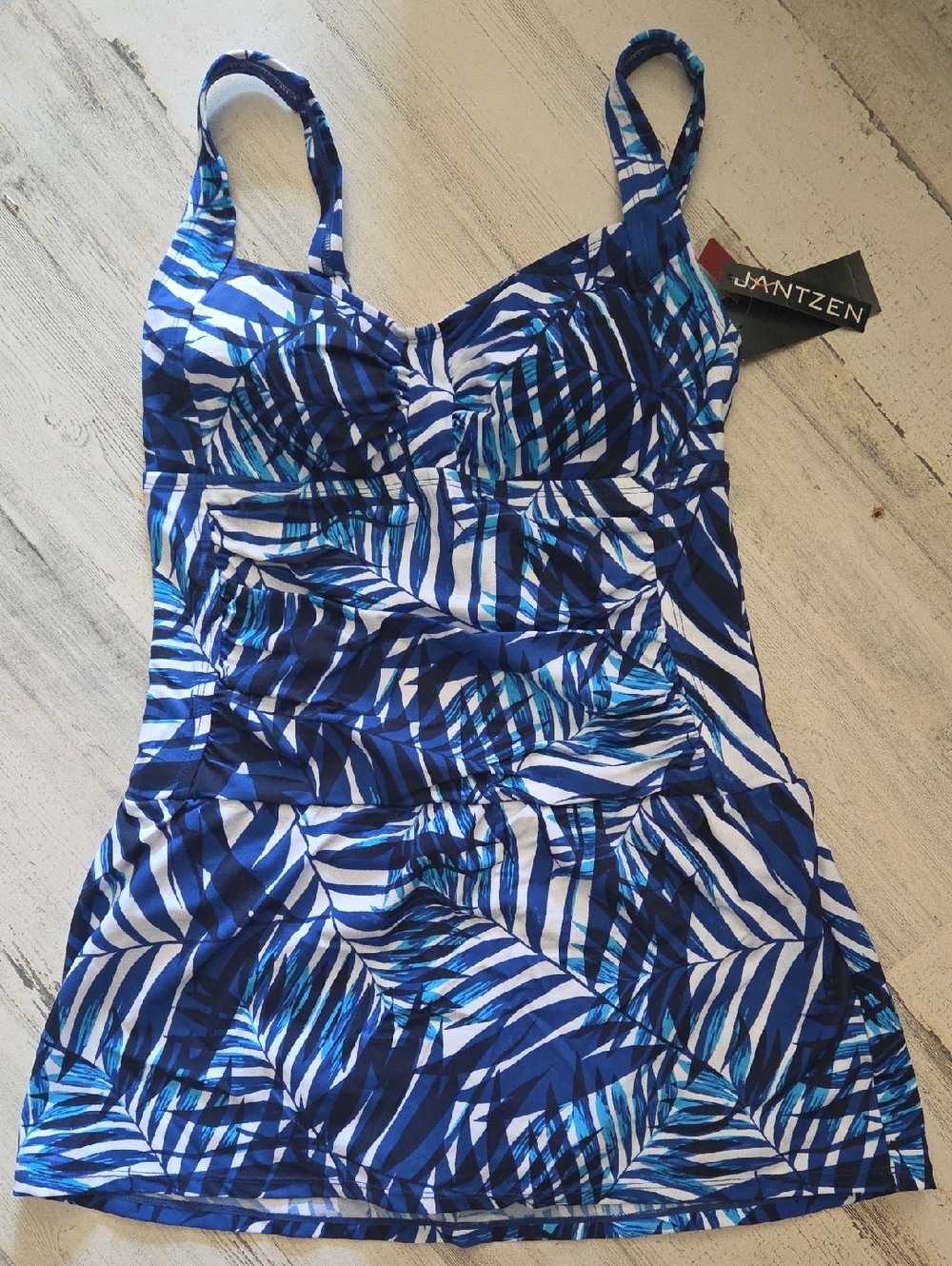 Jantzen Tropical Leaf Swimdress Sz 10